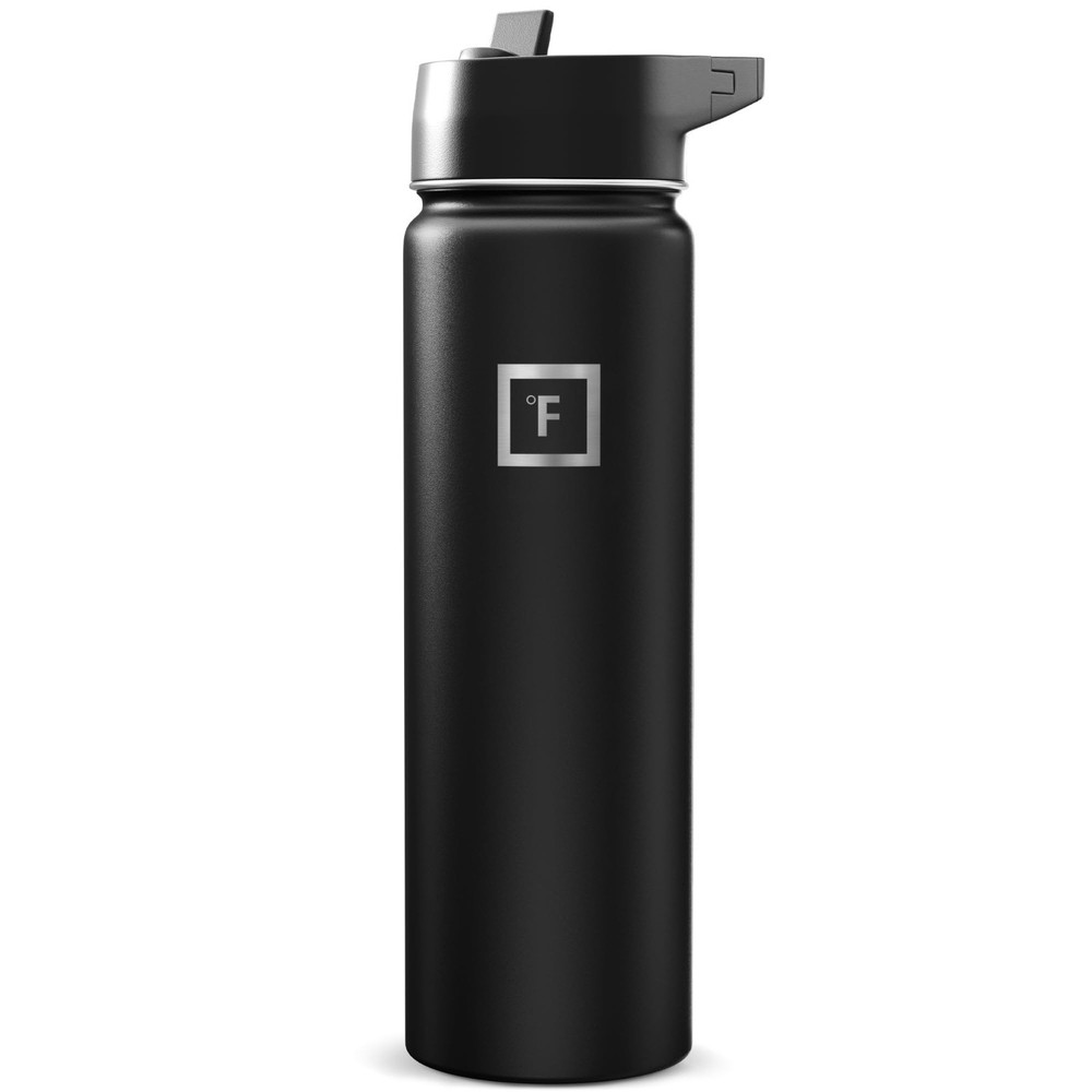 Insulated Stainless Steel Water Bottle - Leak Proof Sport Flask with 3 Lids