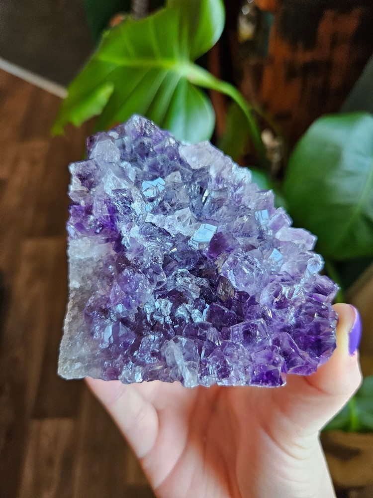 A Grade Large Deep Purple Amethyst Geode Brazilian Specimen 512g