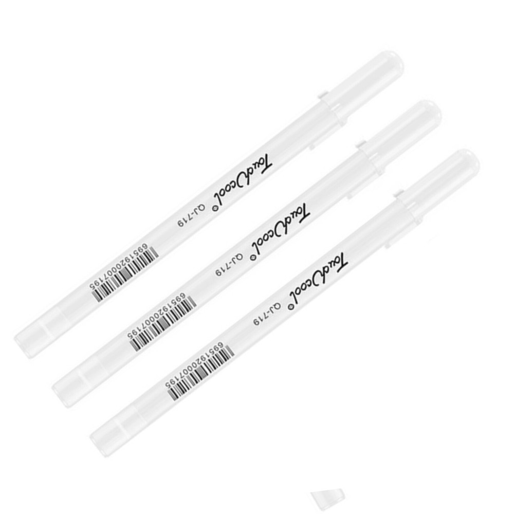 3PCS/Set White Gel Ink Marker Pen Drawing Art Fine Tip Sketching Painting Tool N