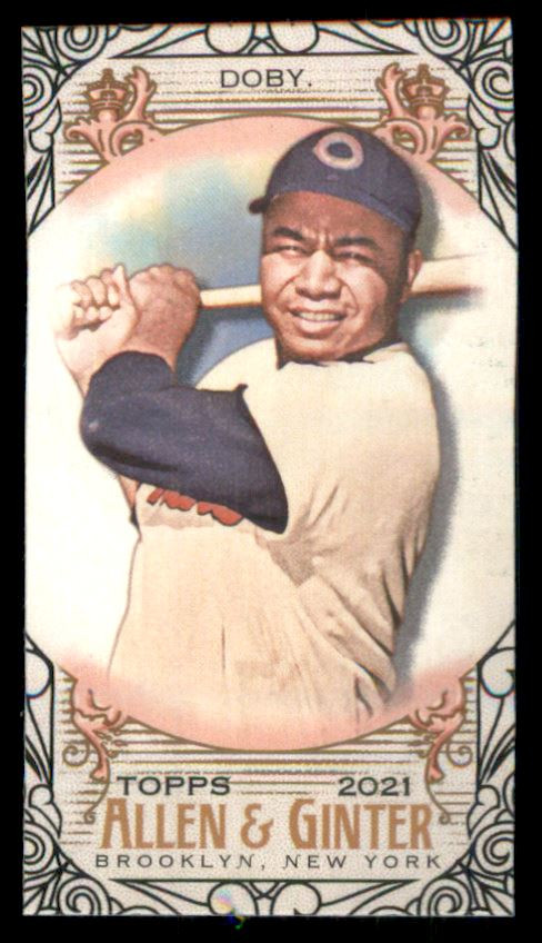 2021 Topps Allen and Ginter Mini Black Border Indians Baseball #87 Larry Doby