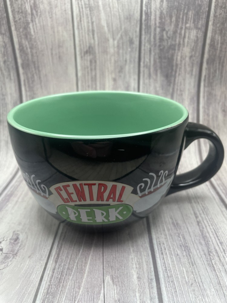 Friends Central Perk Black Green Large Ceramic Coffee Tea Mug Cup 24oz