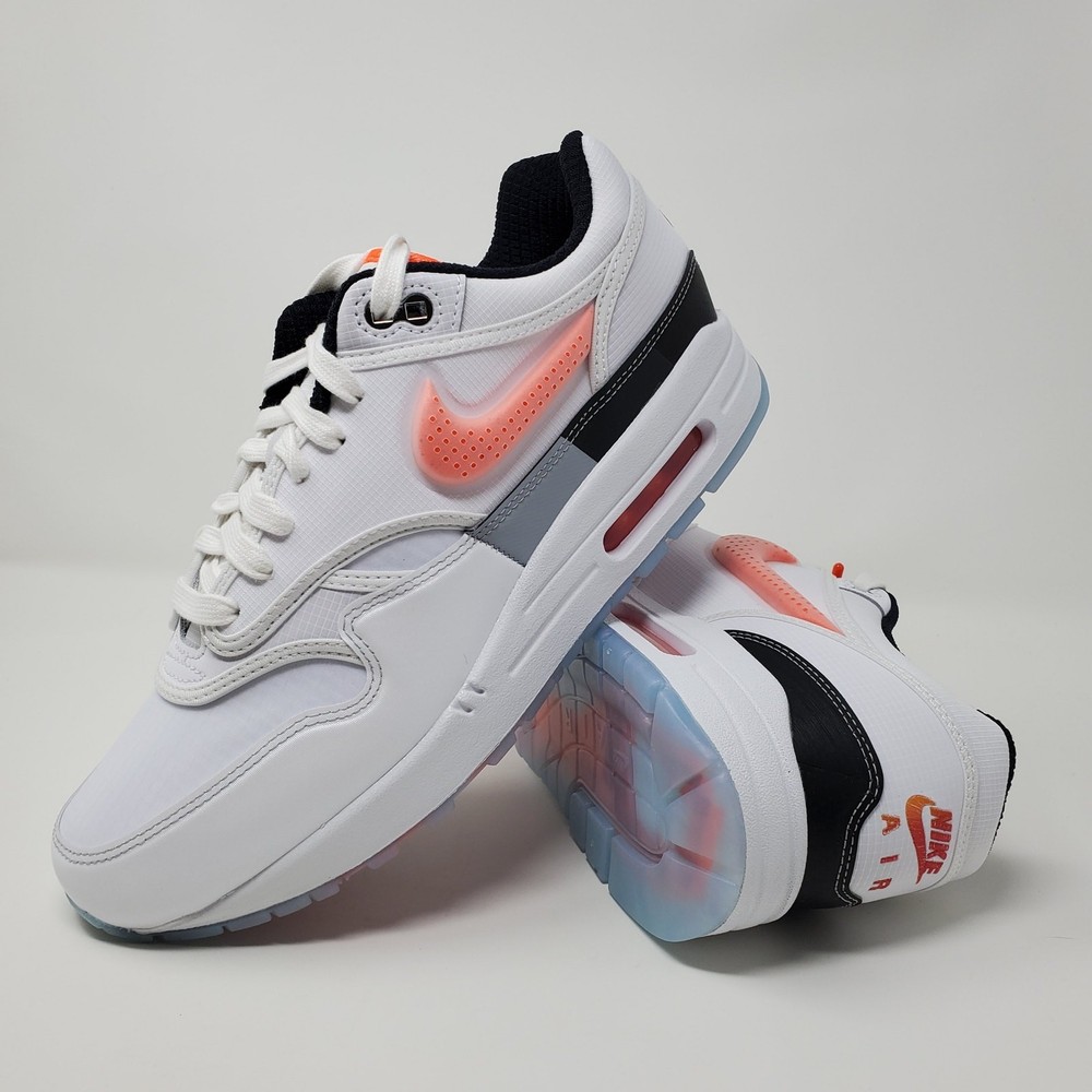 Nike Air Max 1 '87 EA X Madden White Hyper Crimson Black HQ3503-100 Men's Size 9