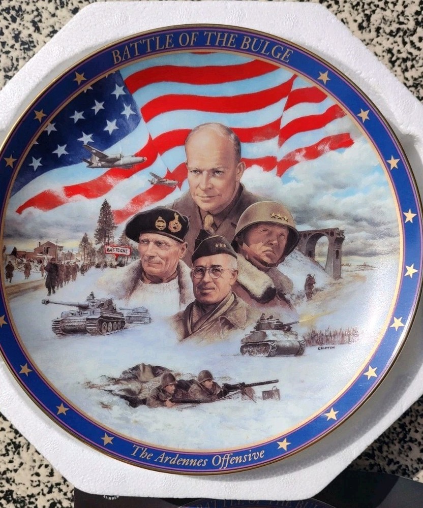 Bradford Exchange Battle of the Bulge WWII Commemorative Collector Plate