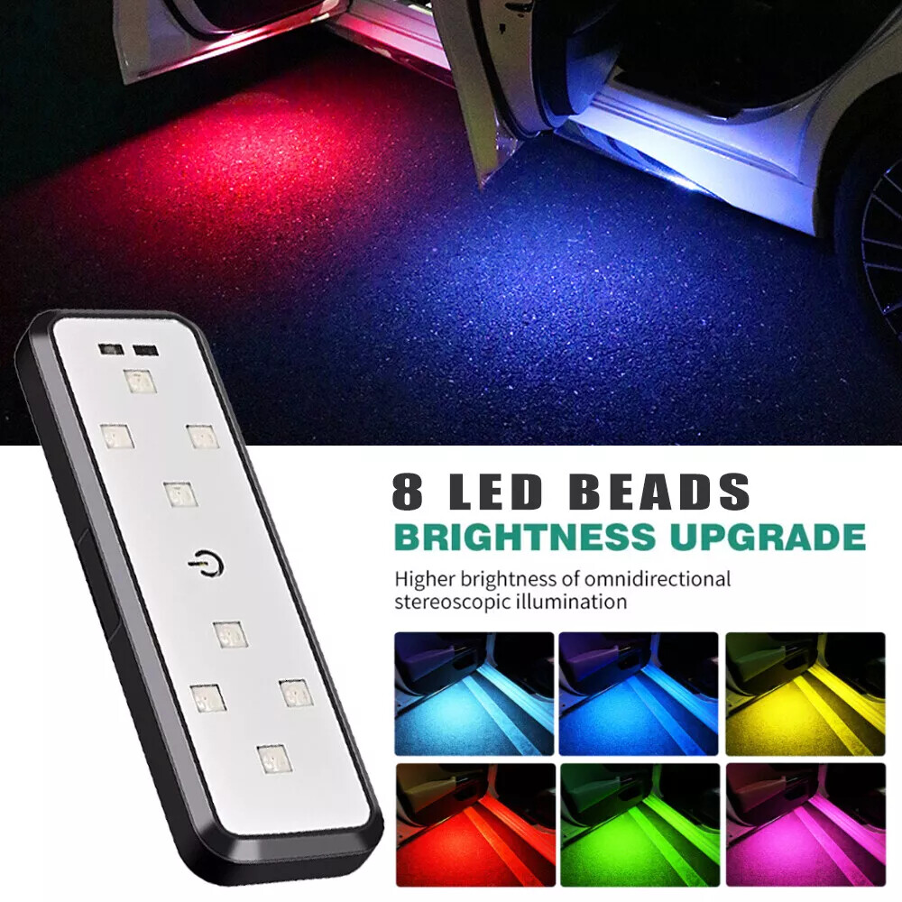 Magnetic USB Charging Flash LED Light Door Atmosphere Light Auto Car Accessories