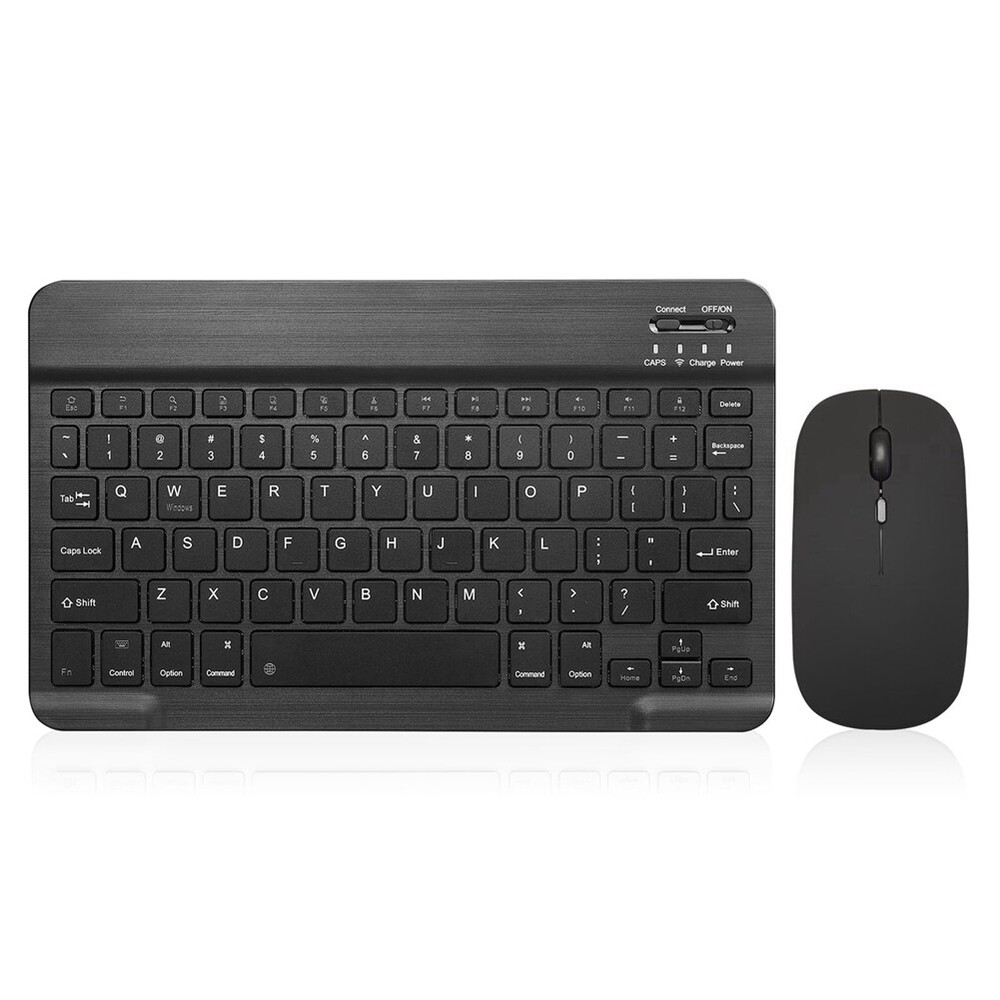 10-Inch Bluetooth Keyboard with Battery-Powered Mouse Ultra-Thin Wireless7910