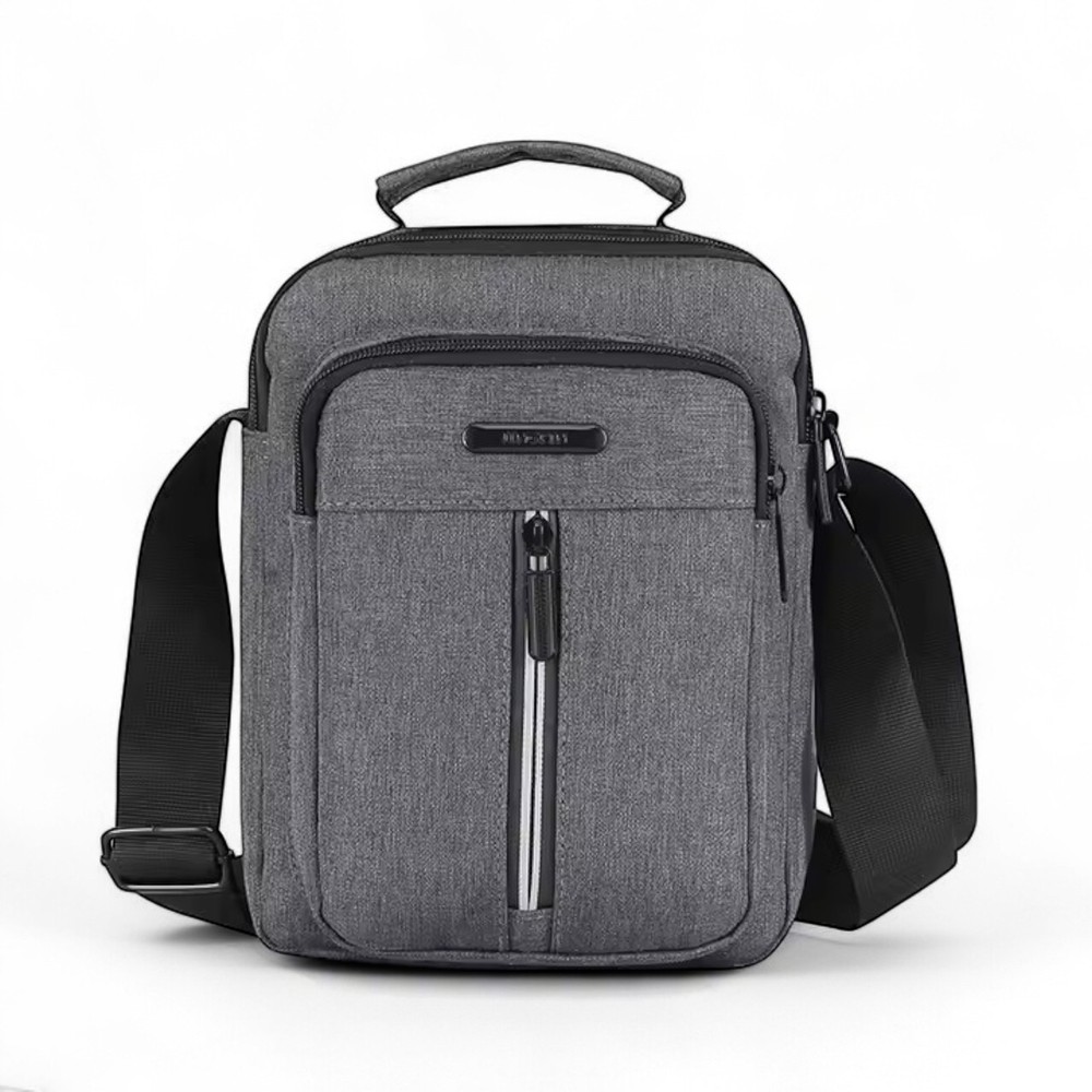 Men Crossbody Bags Sturdy Nylon Men's Shoulder Bag Travel Bags Gray