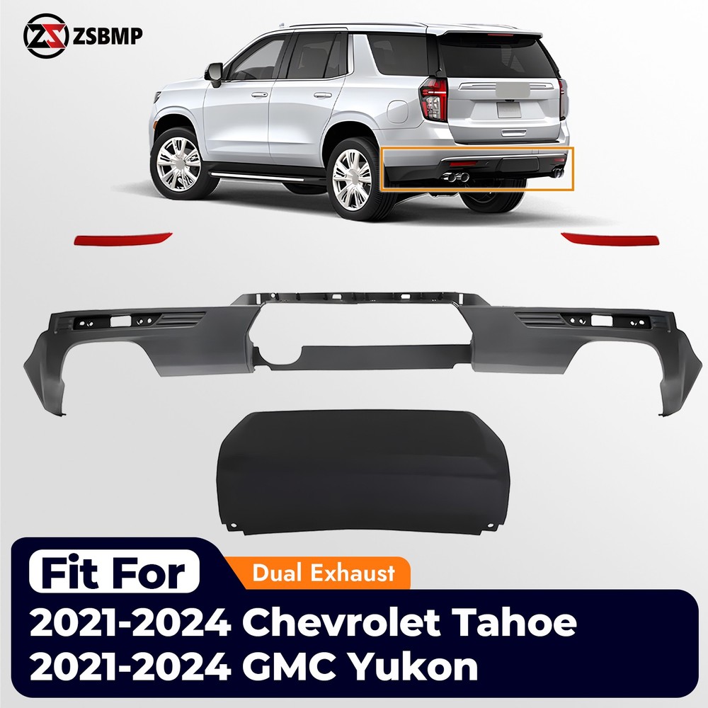 For 2021-2024 Chevy Tahoe & GMC YUKON Rear Lower Bumper Cover Valance Panel Kit