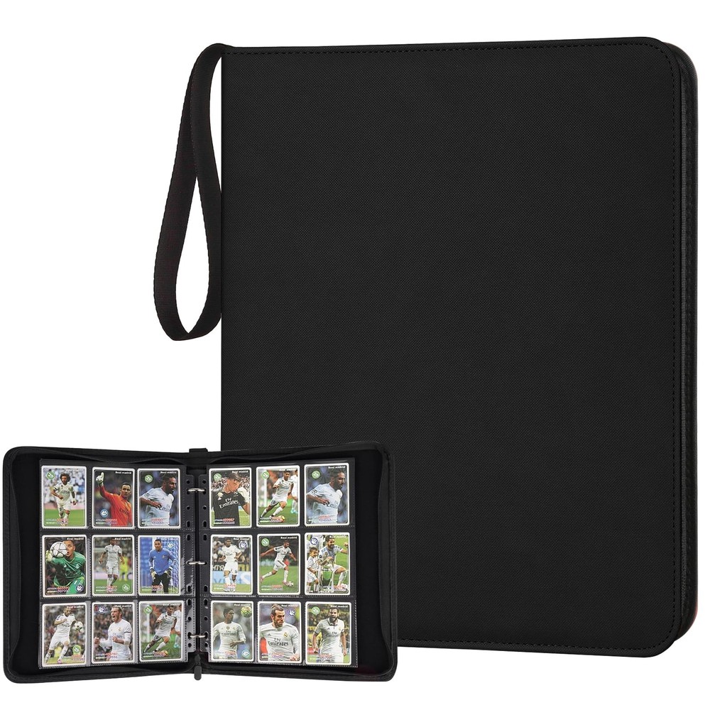 9-Pocket Premium Zip Trading Card Binder with 720 Double-Sided Pages