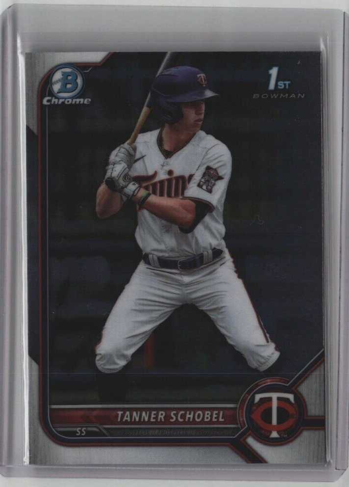 TANNER SCHOBEL ROOKIE BOWMAN CHROME 1st BDC-28 2022 MLB MINN TWINS FREE SHIPPING