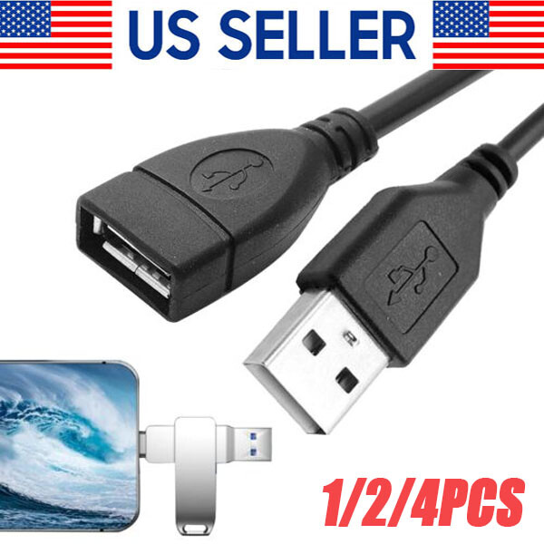 High-Speed USB 2.0 Extension Cable Male to Female Adapter Extender Cord
