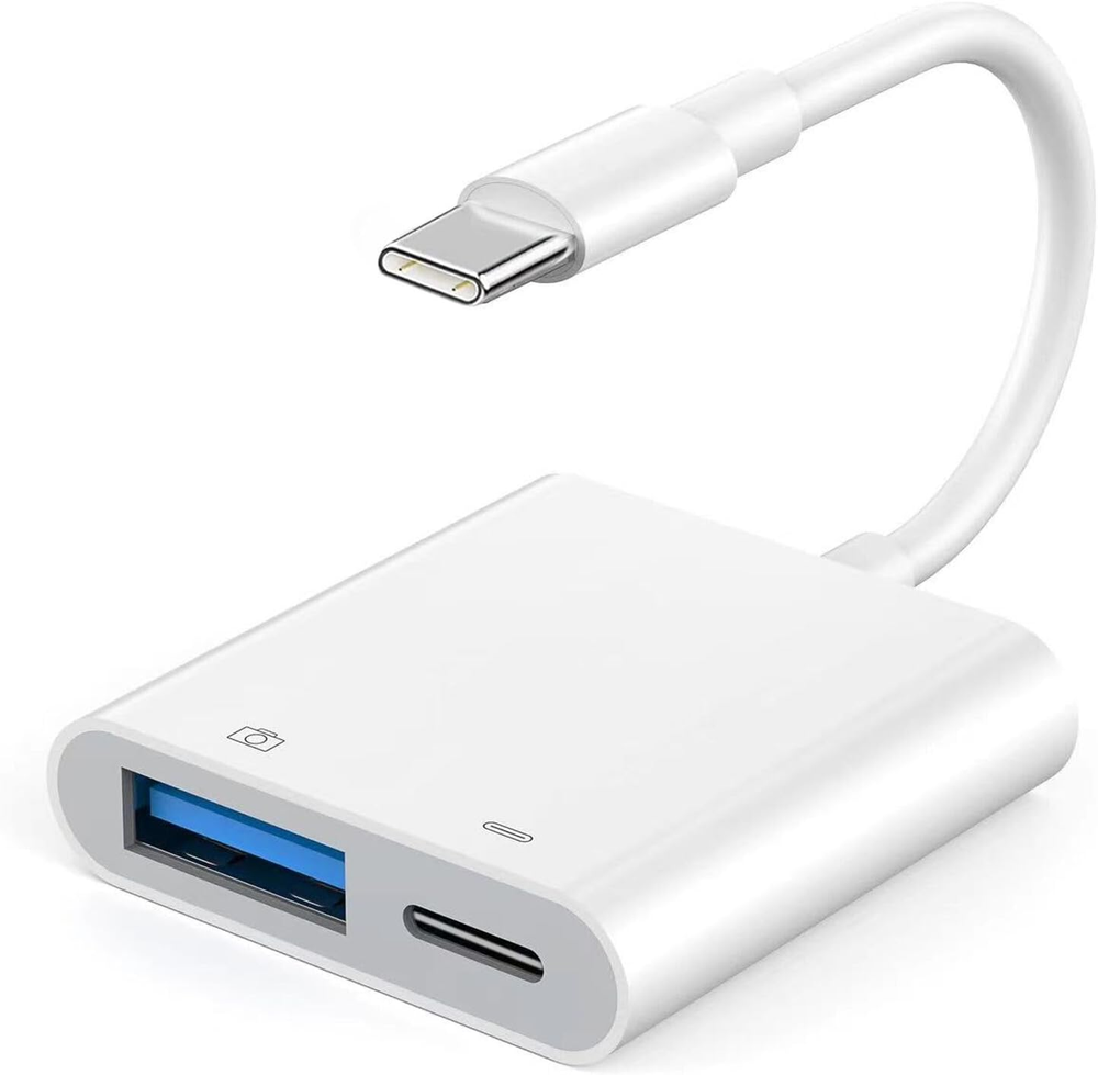 USB C to USB OTG Adapter for iPhone 16 - Male to Female Camera Connector