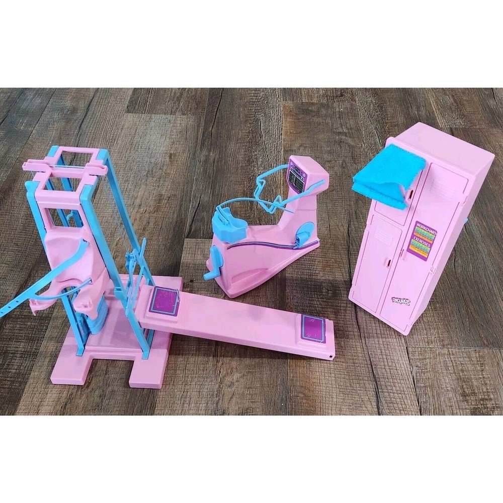 BARBIE 1984 Barbie Workout Gym Exercise Equipment Vintage Nostalgia Playhouse