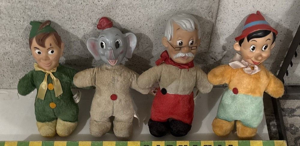 Vintage Walt Disneys Babes In Toyland Plush Toys By Gundikans MFG. 1960s