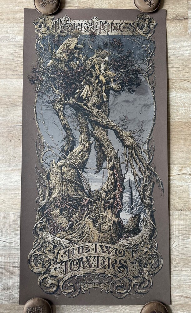Aaron Horkey“Lord Of The Rings ,Two Towers”movie poster.19.25x39Read Description