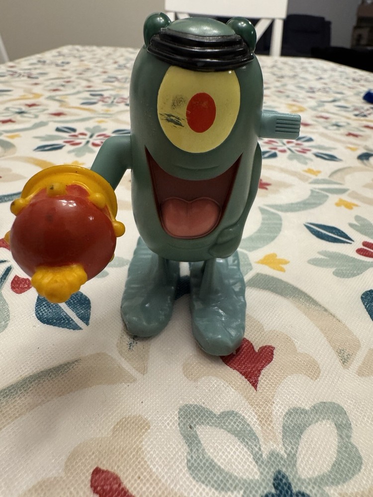 2004 Burger King Sponge Bob Square Pants Plankton Wind Up Toy K4