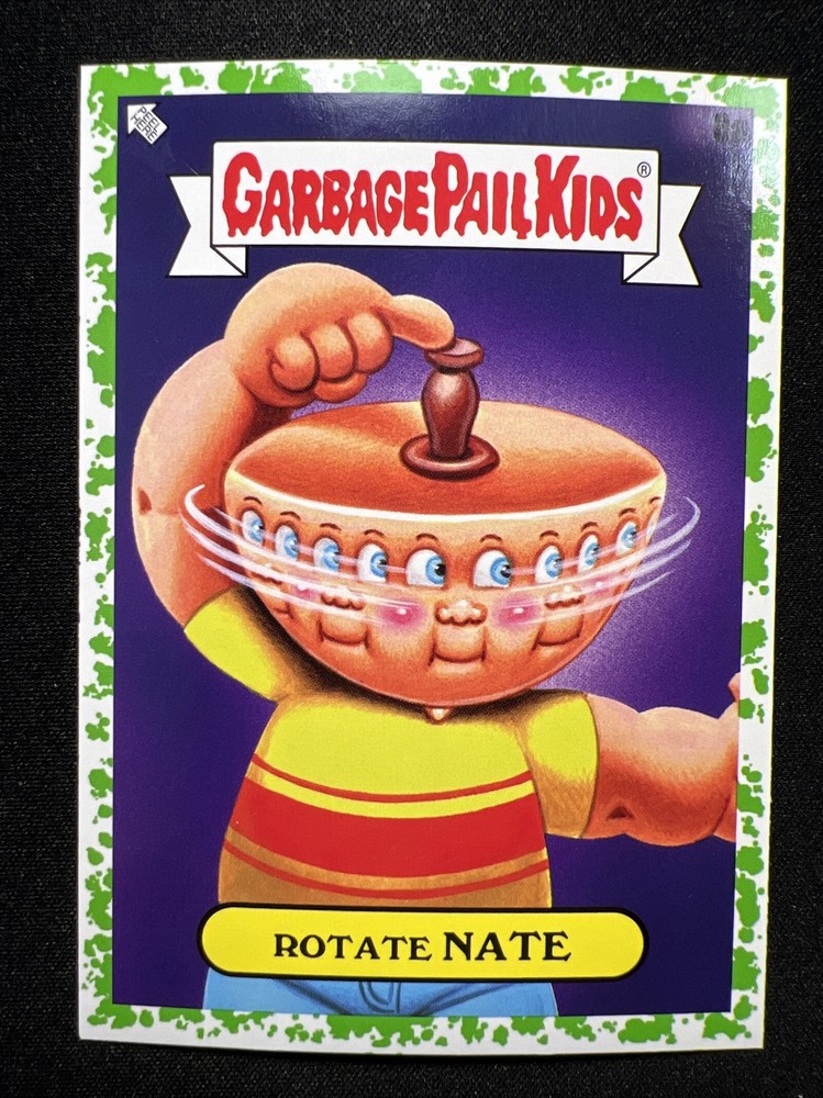 2024 Topps Garbage Pail Kids Series 1 Booger Green #8a Rotate Nate Piggy Swirl Card
