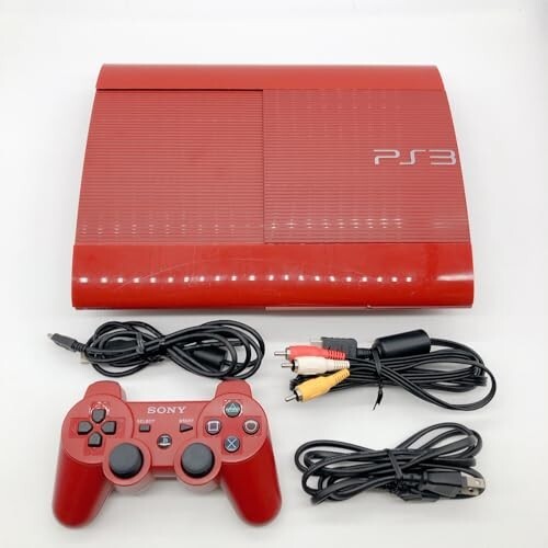 Sony PS3 Garnet Red 250GB CECH-4000B Console PlayStation 3 Gaming System