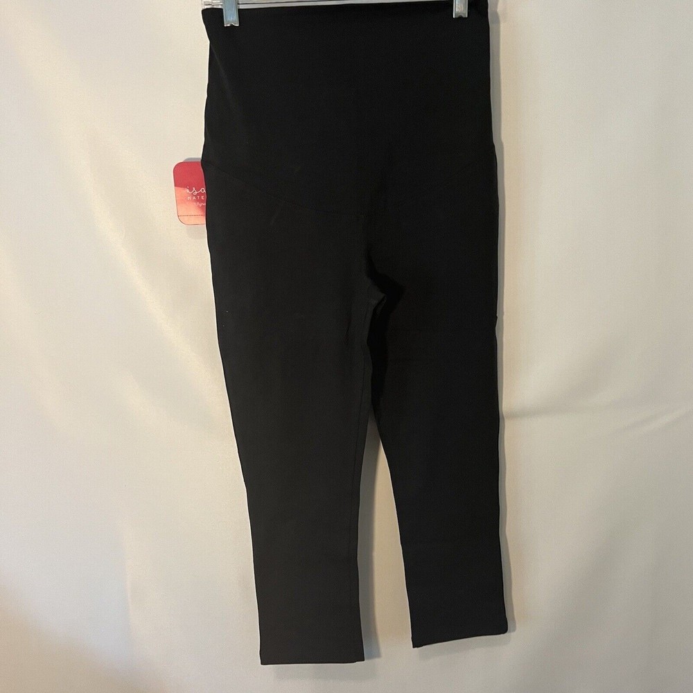 Isabel Maternity Leggings 2-Pack NWT Womens Small Black Mesh High Rise Panel
