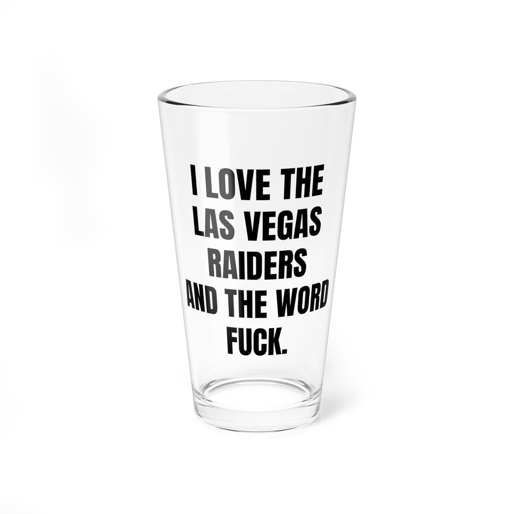 Las Vegas Raiders Football Fan Beer Glass : 16 oz Pint - Funny Game Day Gift