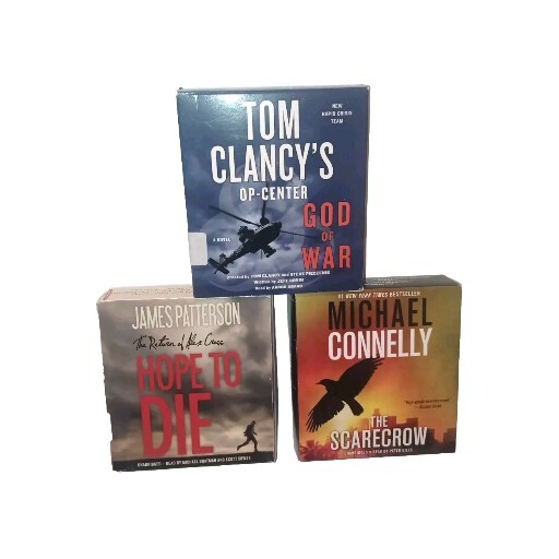 Lot of 3 Audio CDs: Michael Connelly, Tom Clancy & James Patterson - Very Good