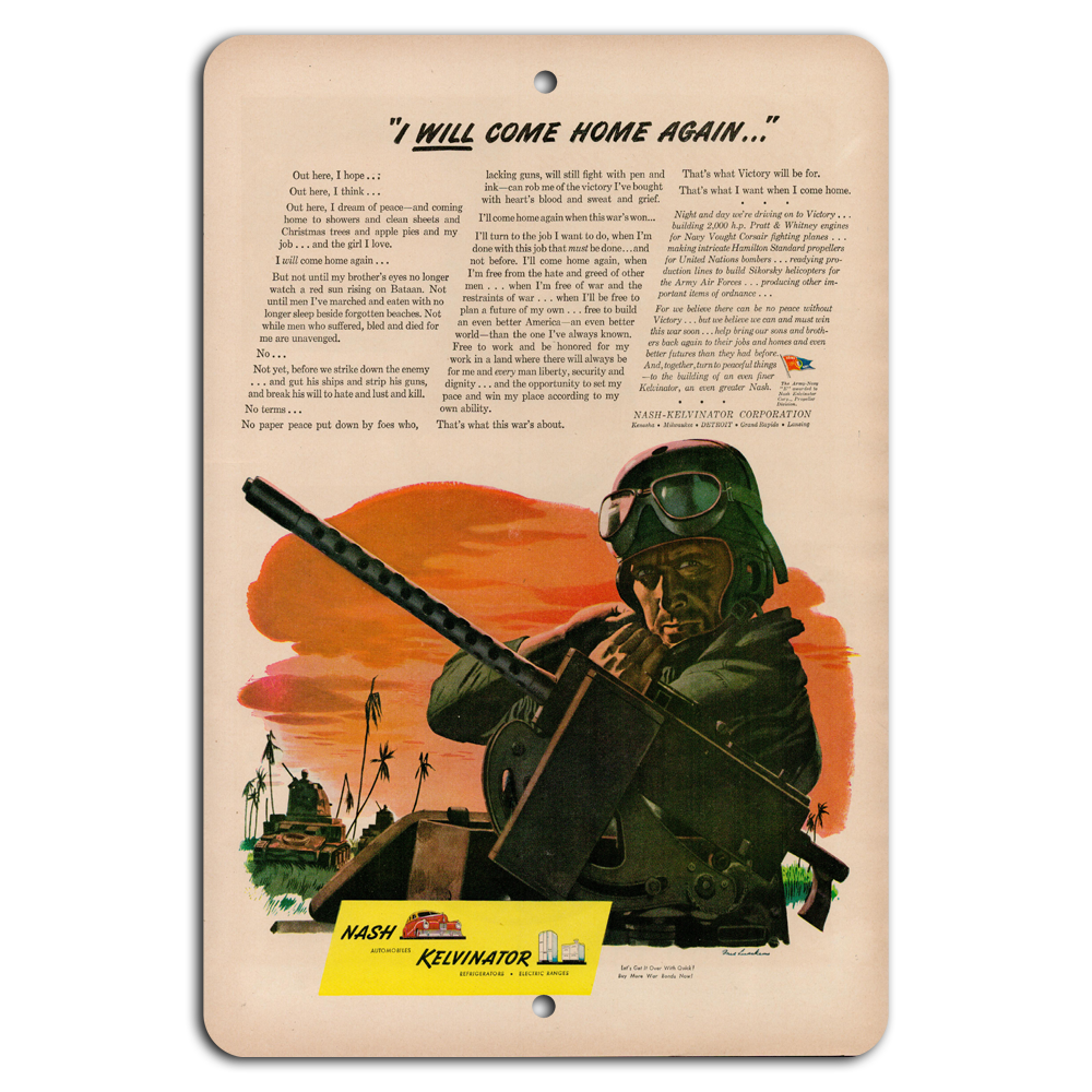 Vintage Wartime Ad: 'I Will Come Home Again' Poster