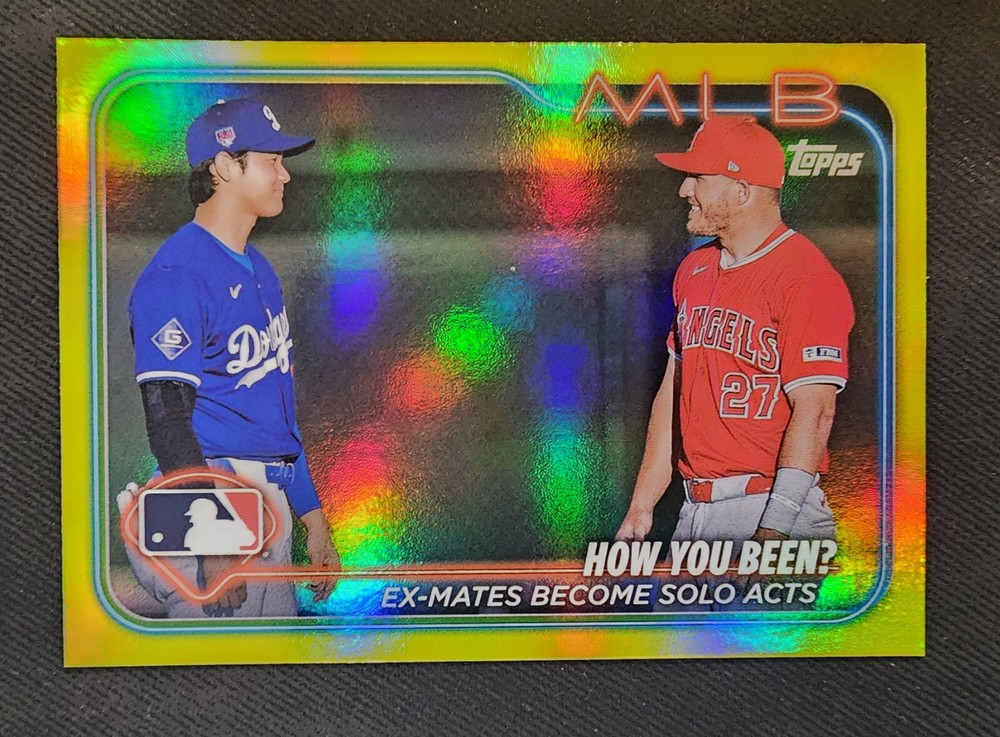 Shohei Ohtani Mike Trout 2024 Topps Update Gold Foil US76 PR 175
