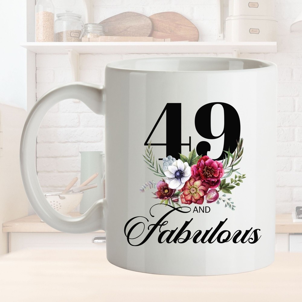 Custom 49th Birthday Gift Mug For Women L For Wife Mom Daughter Sister Friend L