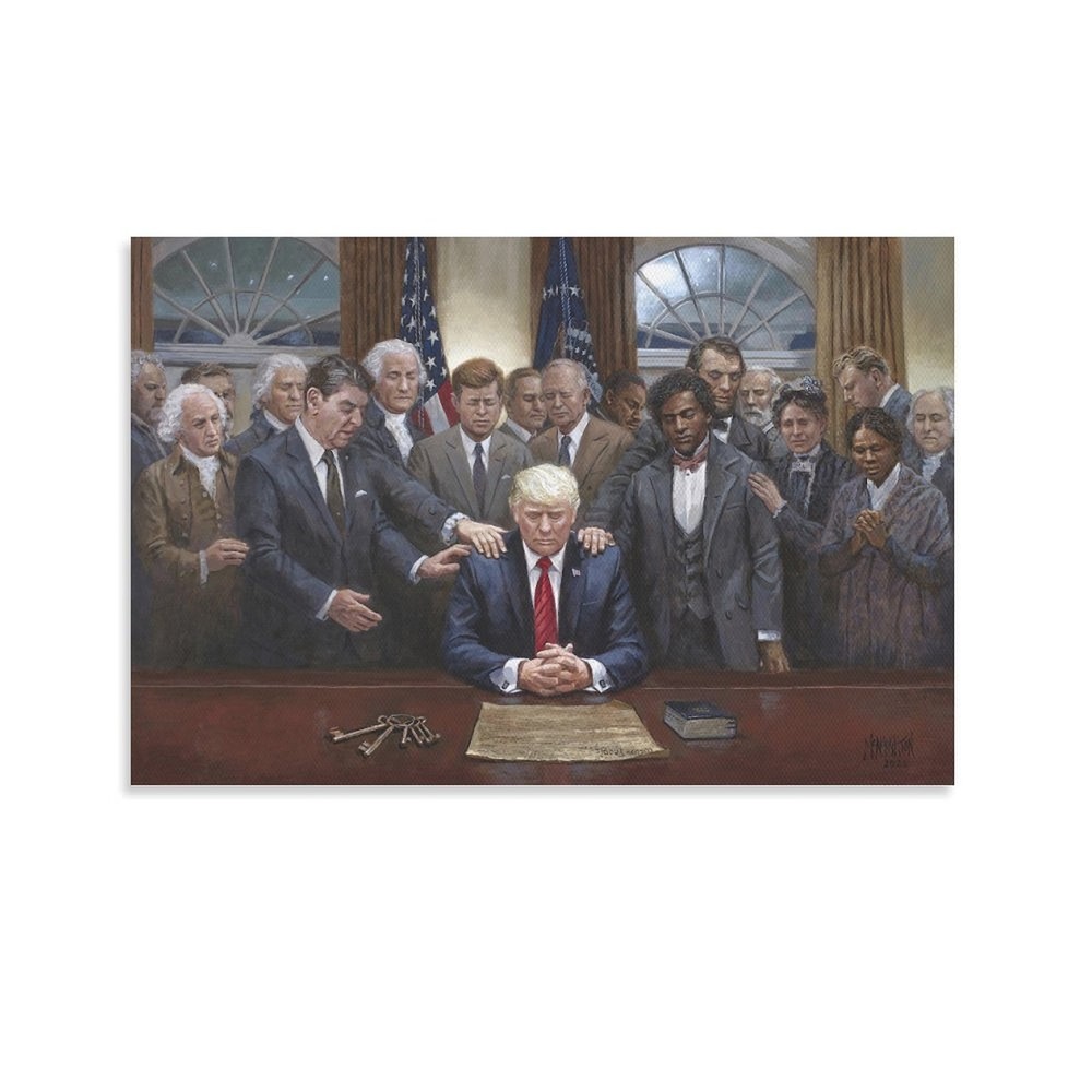 Praying for Donald Trump Canvas Art Wall Decor Picture Print