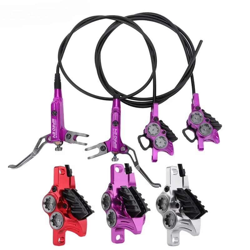 High-Performance Mountain Bike Hydraulic Brake Set 800mm Front 1550mm Rear with Cooling Oil Pressure for Enhanced Control and Durability