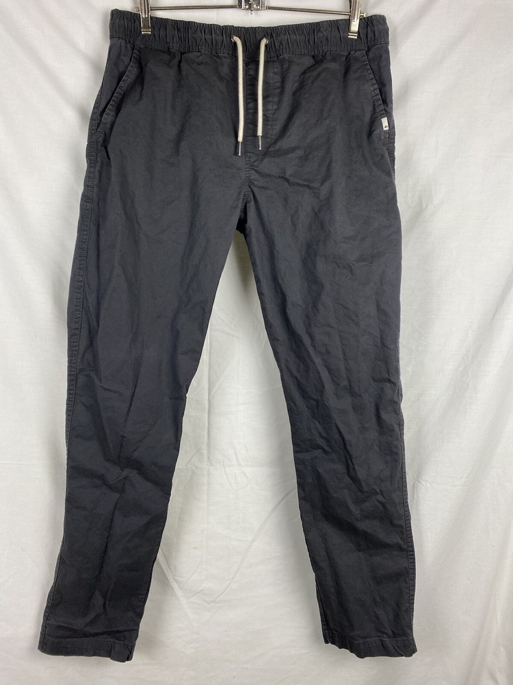 Quiksilver Mens Medium Charcoal Grey Logo Pants with Pockets for Winter Outdoors