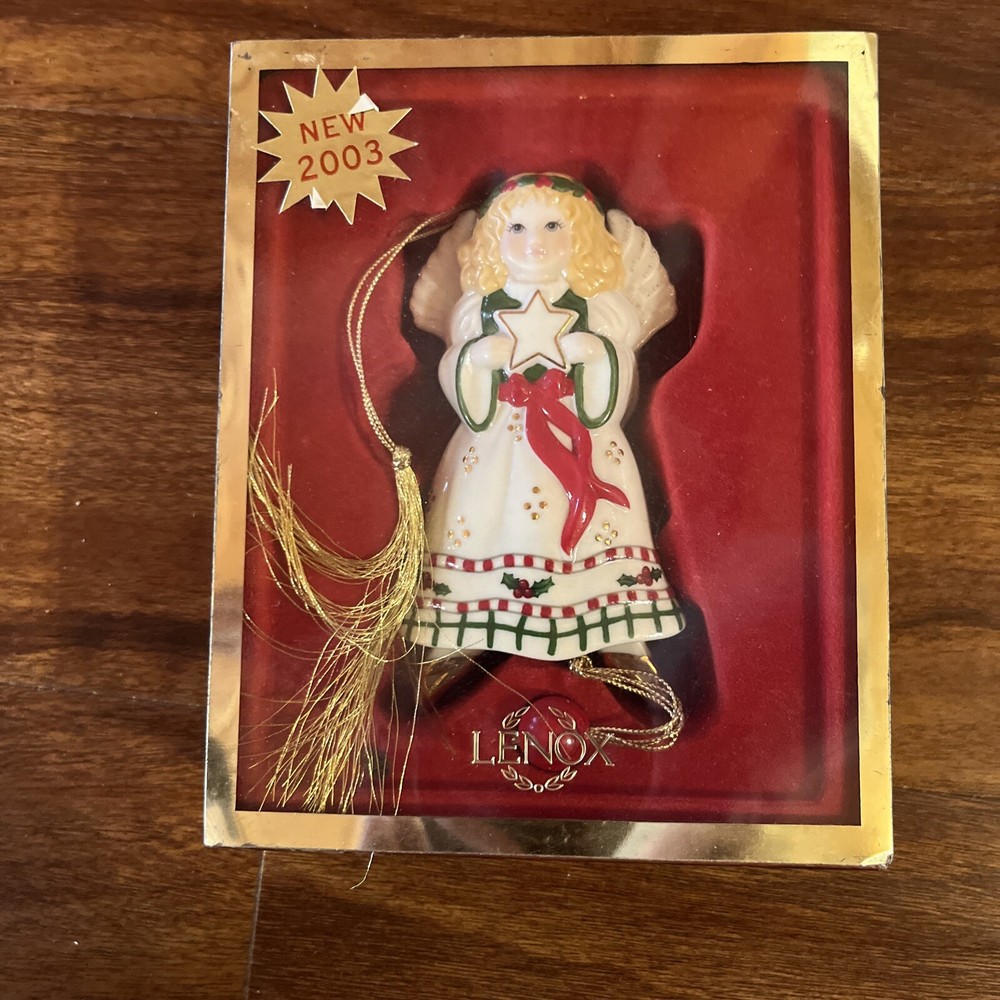 Lenox Movers And Shakers Angel Ornament 2003 Pull For Wings To Move