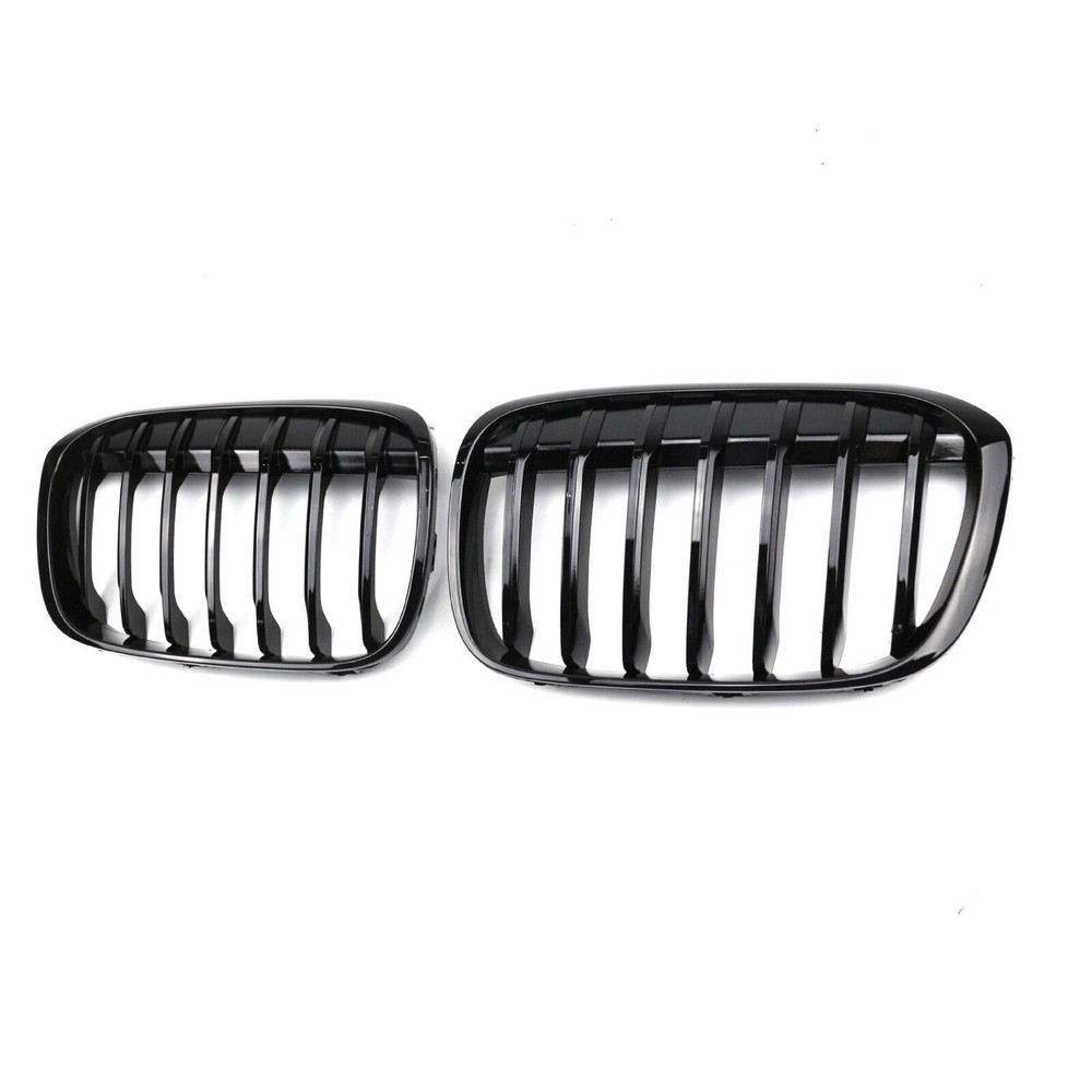Single Line Gloss Black Front Bumper Center Grille For 16-18 BMW X1 F48 SUV