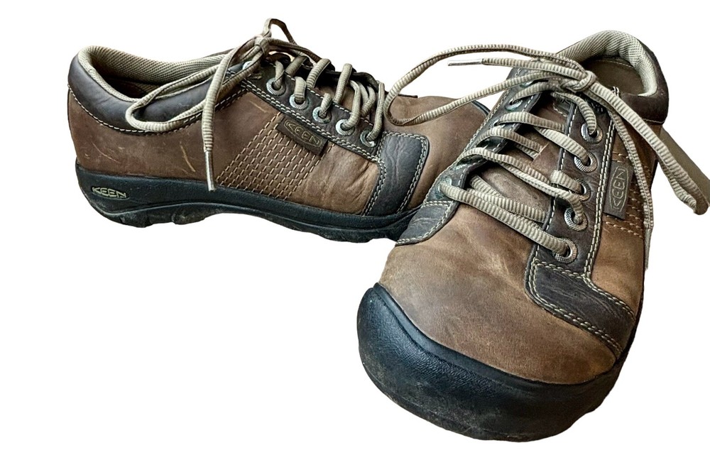 KEEN Austin Mens Size 7 Brown Oxford Walking Hiking Shoes
