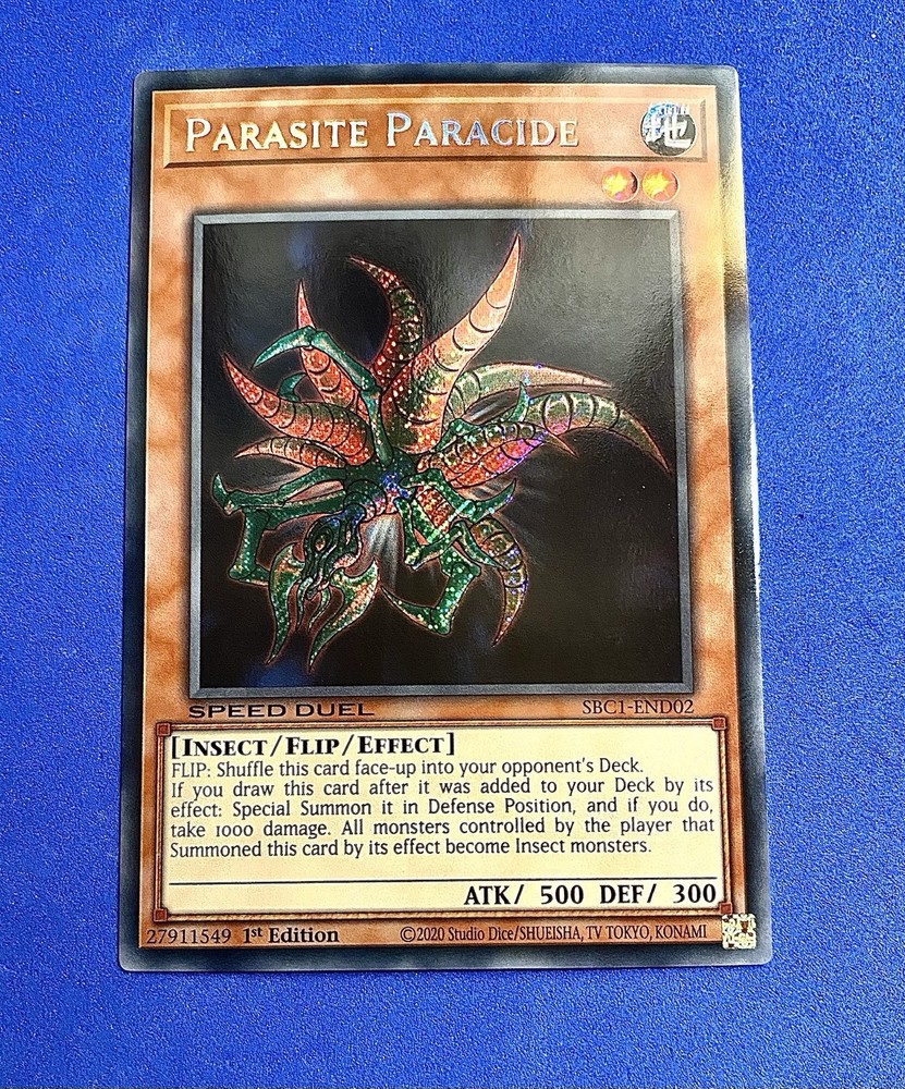 Yu-Gi-Oh! Parasite Paracide SBC1-END02 Secret Rare 1st Edition NM