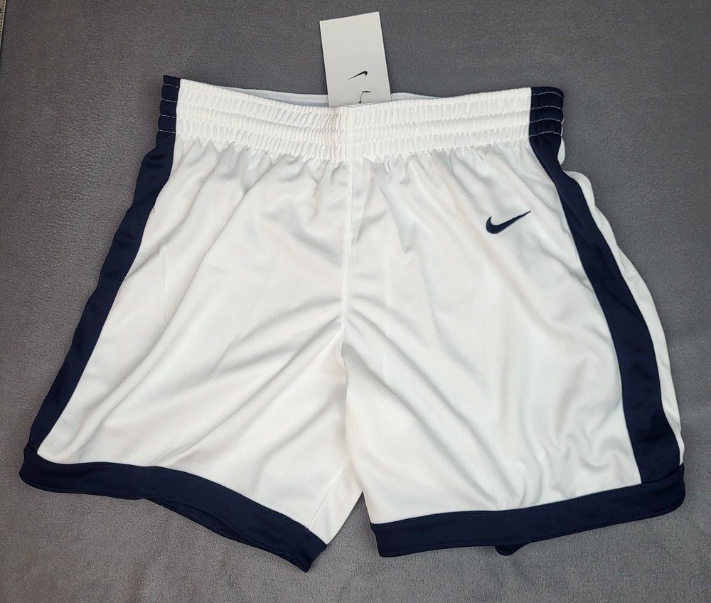 Nike Basketball Shorts Women’s Small Dri-Fit Team White Elastic Athletic Hoop