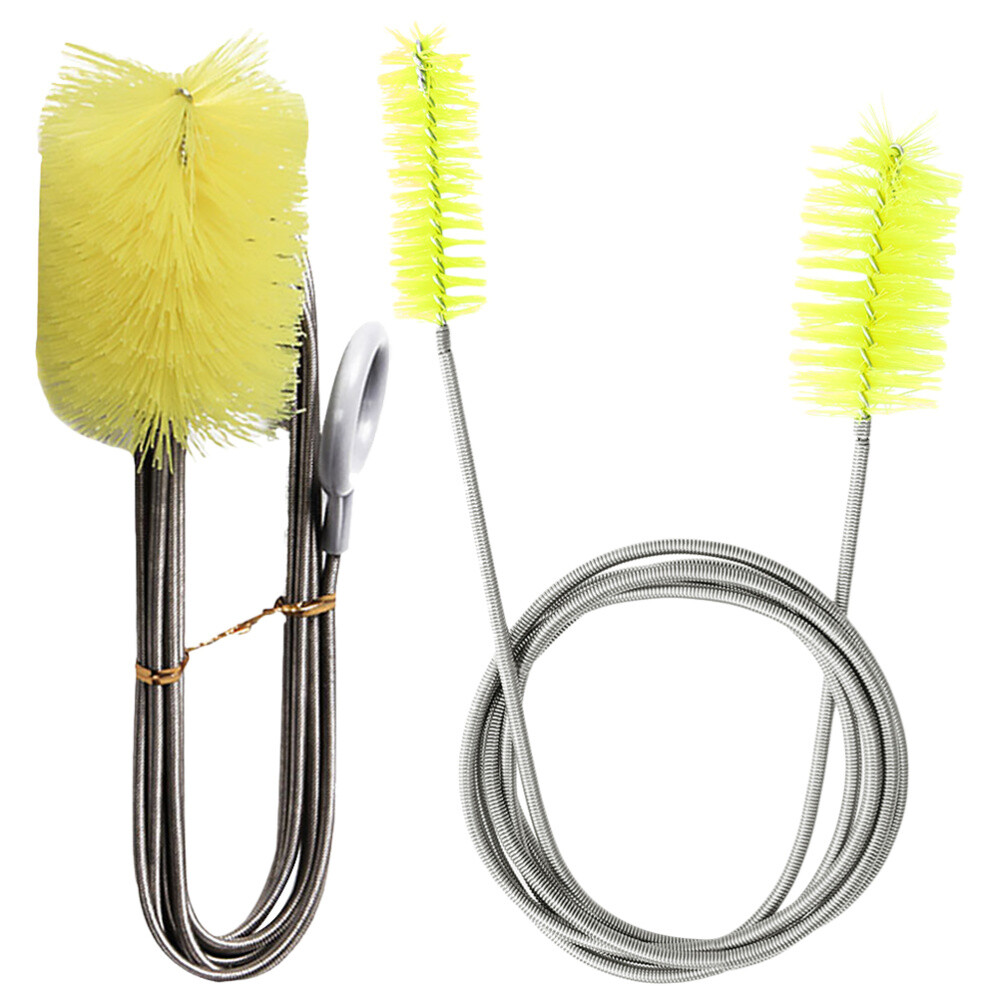 2pcs Nylon Kitchen Pipe Brush for Glass Inlet and Aquarium Cleaning