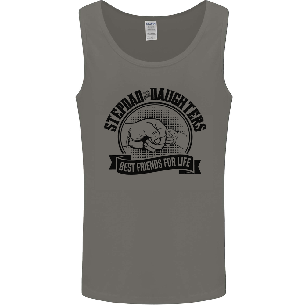 Stepdad & Daughters Friends Fathers Day Mens Vest Tank Top
