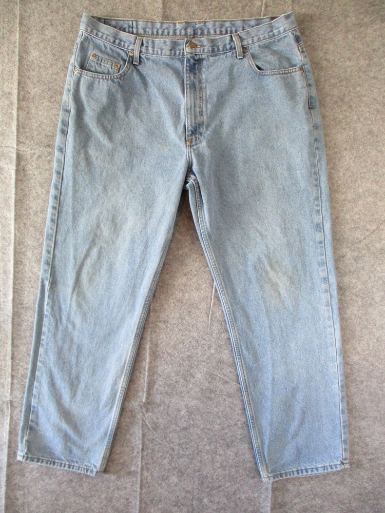 Members Mark Mens 40x30 Blue Denim Straight Retro Jeans ACTUAL 39x30-image
