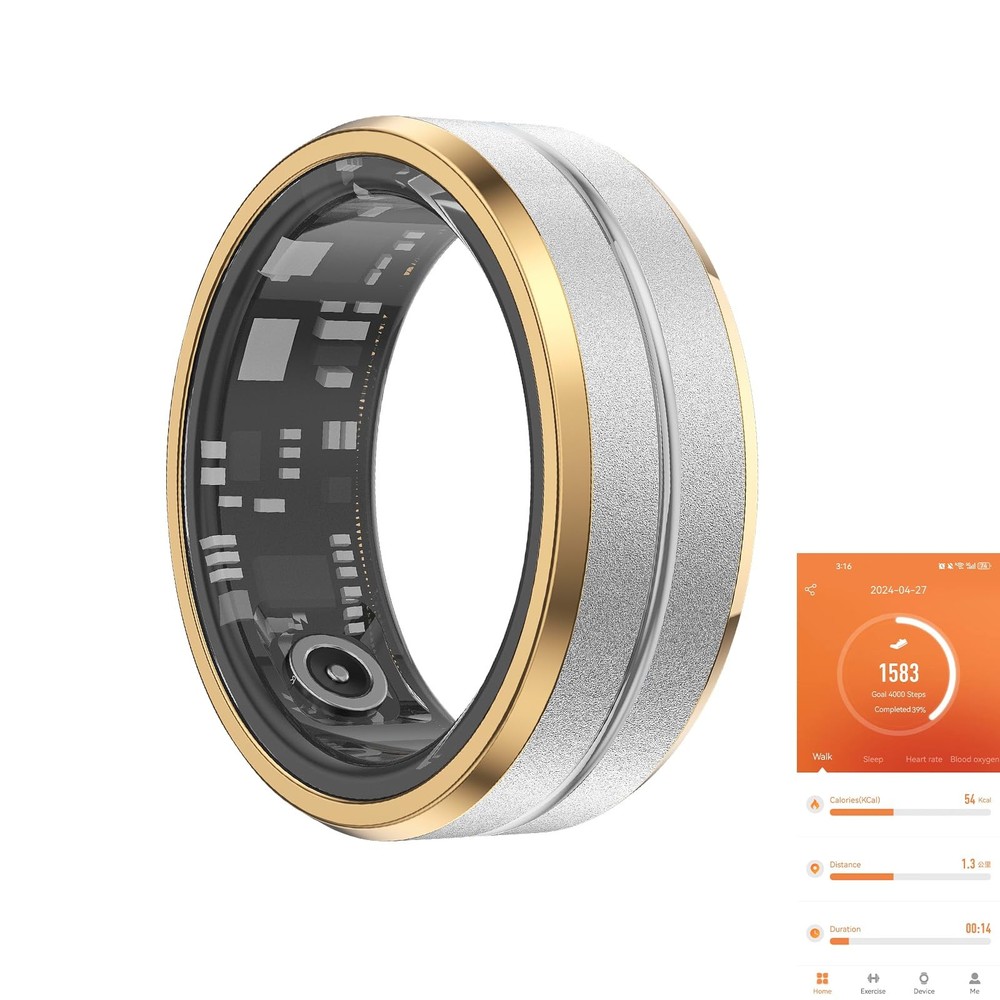 Fitness Tracker Smart Ring,Step Counter,Heart Rate Blood Oxygen Sleep Tracker...