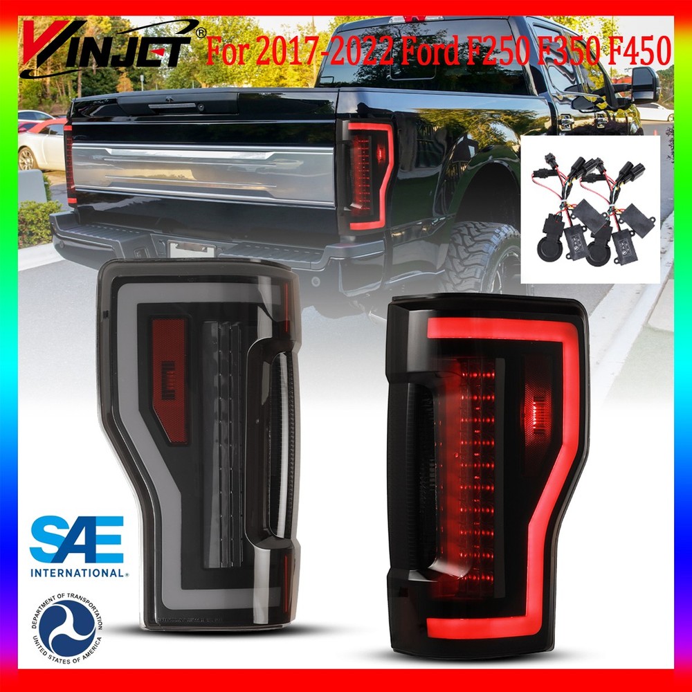 Tail Lights For 2017-2022 Ford F250 F350 F450 Super Duty +LED Sequential Signal