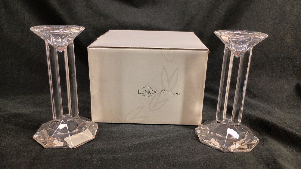 Pair Lenox Crystal Ovations Synchronicity 6
