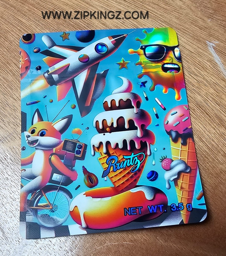 50Pcs  Mylar Bags 3.5g | Sealable  Food Storage|  Candy Bags