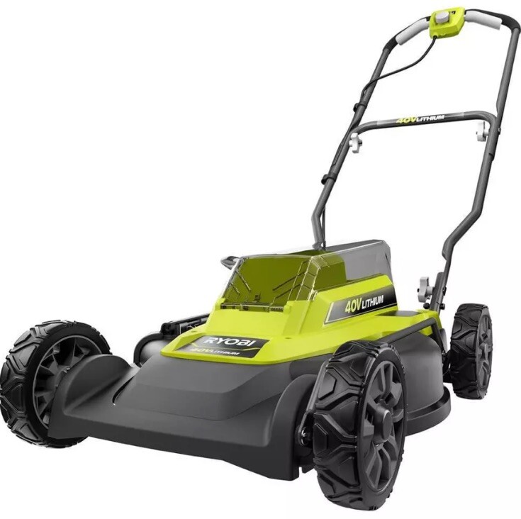 RYOBI 18 In. Walk Behind Push Mower 40-Volt 2-in-1 Cordless Battery Tool Only