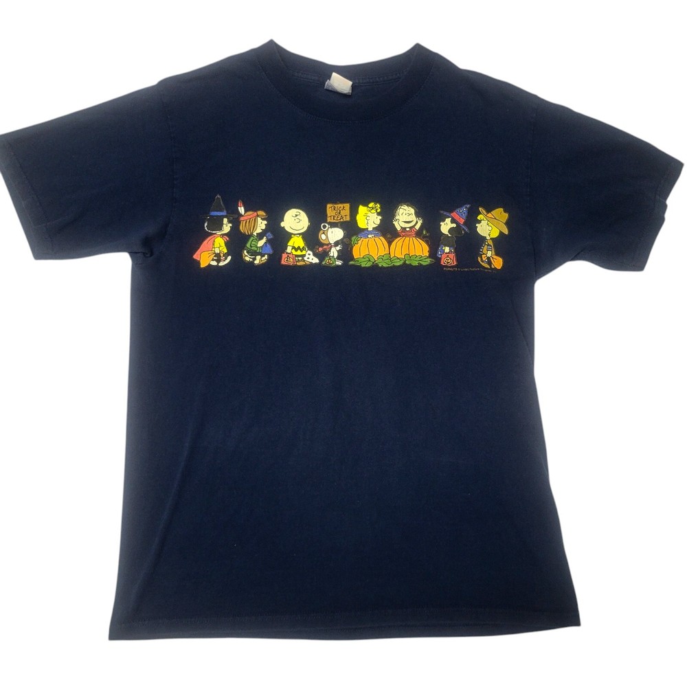 Vintage Snoopy Charlie Brown Great Pumpkin Halloween Crewneck T-Shirt Size M