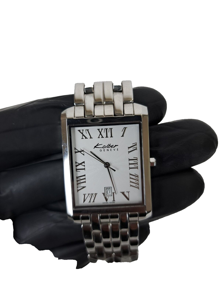Kolber Geneve Mens Rectangular Swiss Quartz Watch K8540