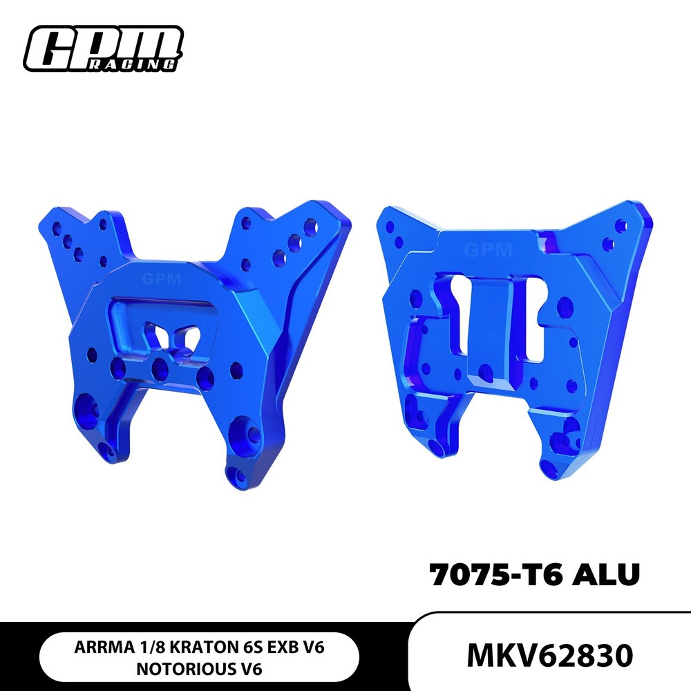 GPM 7075 Alloy Front & Rear Shock Tower ARRMA 1/8 Kraton 6S EXB V6 Notorious V6
