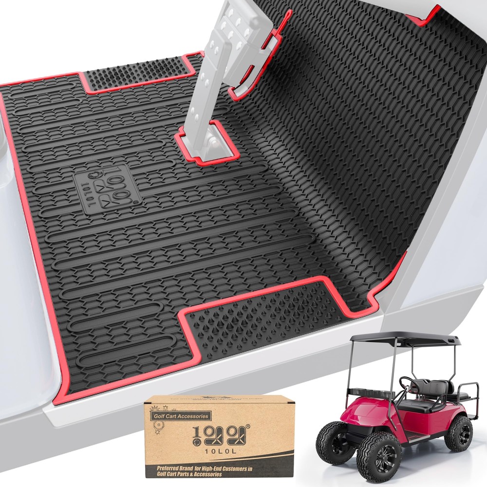 10L0L Golf Cart Mat - All-Weather Floor Mat for EZGO TXT & Cushman