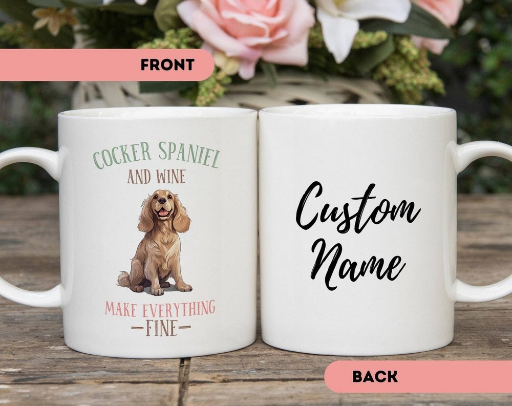 Cocker Spaniel Custom Mug Cocker Spaniel Dog Mom Gift Dog Mom Mug Dog Dad Gift P