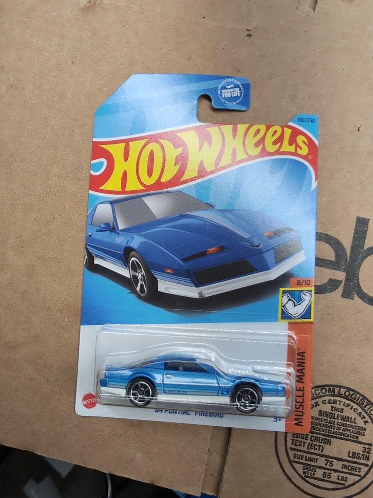 HOT WHEELS 1984 PONTIAC FIREBIRD TRANS AM BLUE 180/250 MUSCLE MANIA 8/10