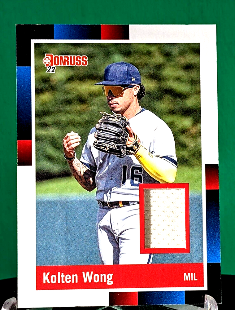 2022 Donruss Retro 1988 Materials #R88M-KW Kolten Wong Used Jersey Brewers